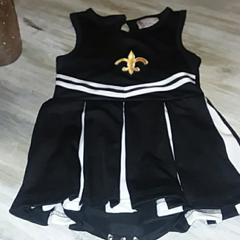 Baby saints cheerleader onesie dress